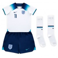 Camisa de time de futebol Inglaterra Marcus Rashford #11 Replicas 1º Equipamento Infantil Mundo 2022 Manga Curta (+ Calças curtas)
